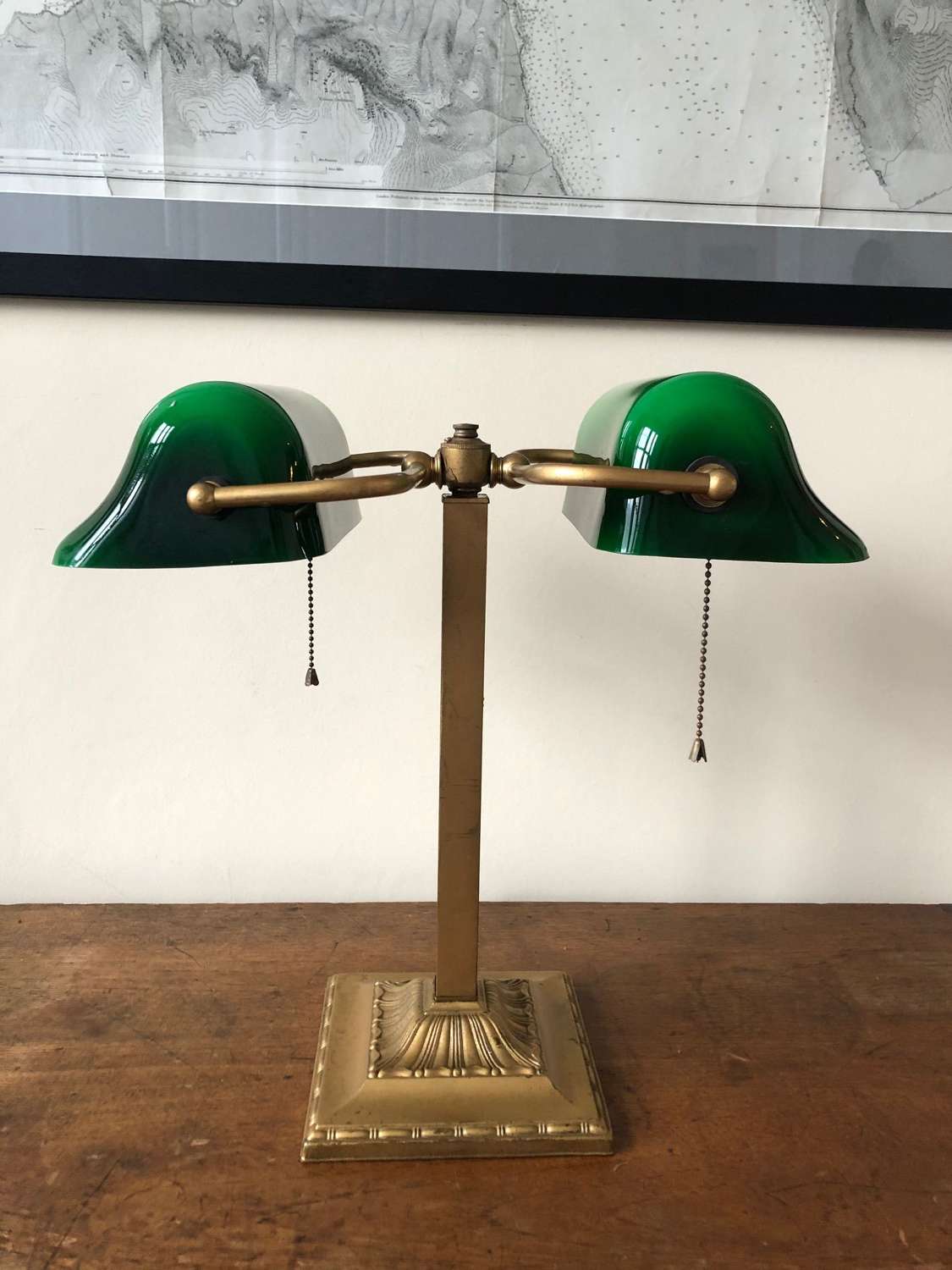 An Art Deco Banker's Lamp