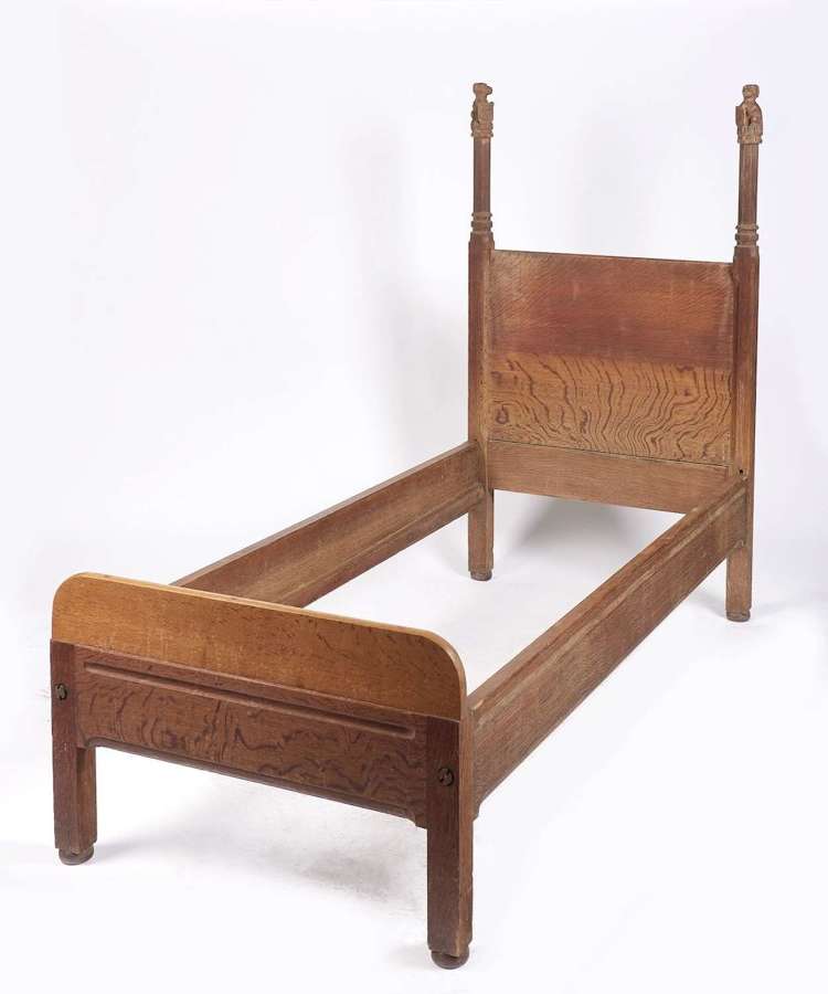 A pair of Arts and Crafts beds by Lorimer