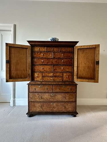 A George I 'Mulberry' Cabinet on Chest