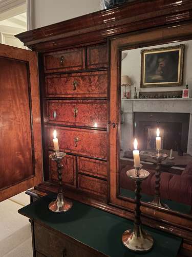 A George I 'Mulberry' Cabinet on Chest