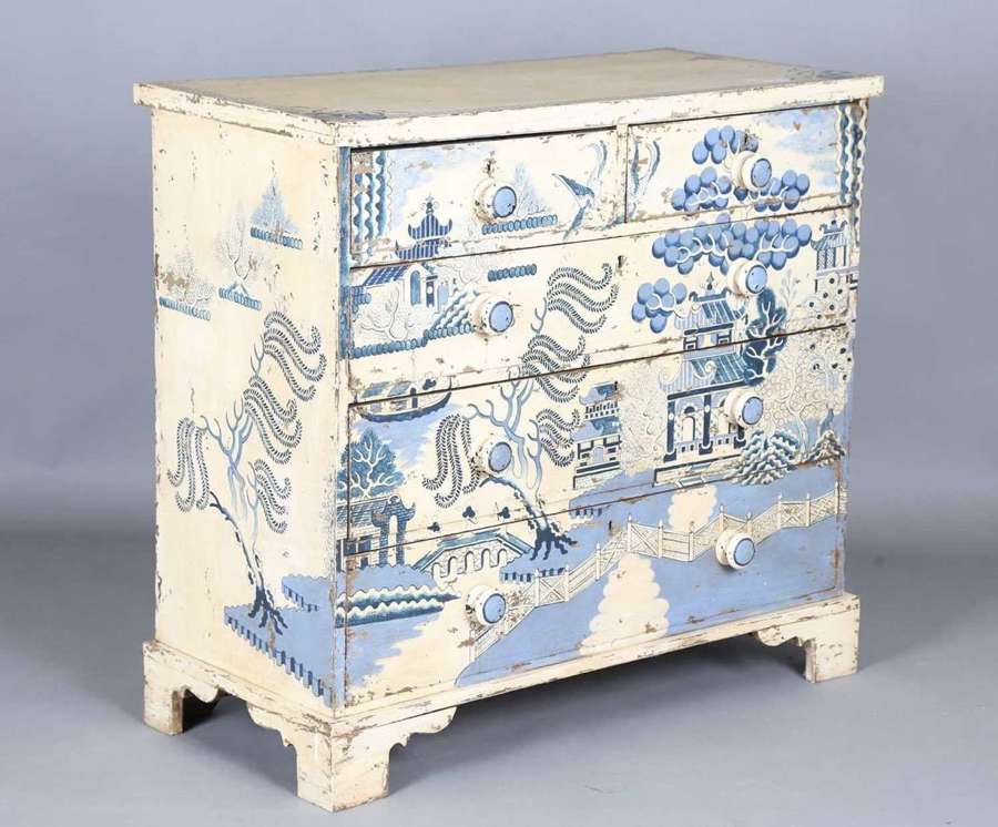 A George III later painted chest