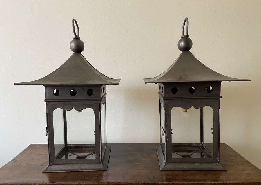A pair of Arts and Crafts Lanterns