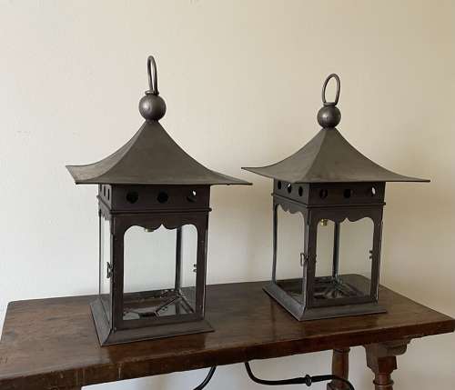 A pair of Arts and Crafts Lanterns
