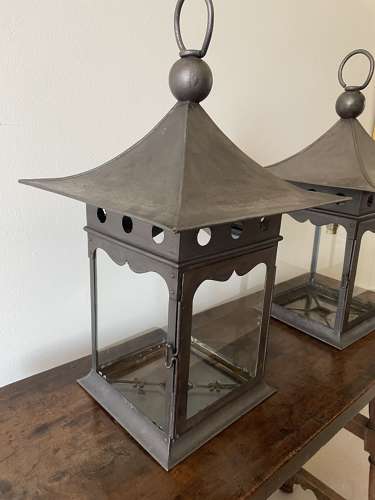 A pair of Arts and Crafts Lanterns