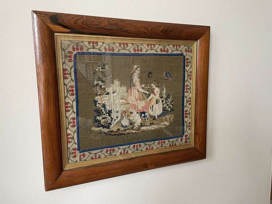 A Victorian wool work tapestry