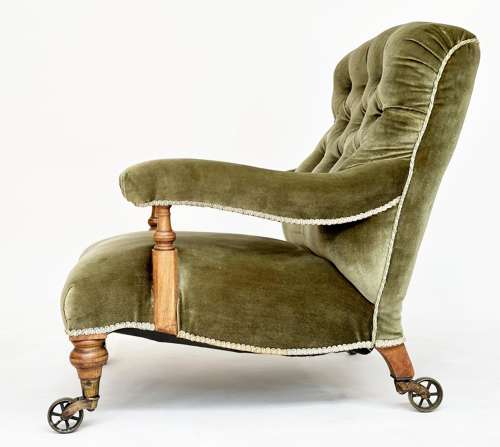 A Victorian walnut armchair