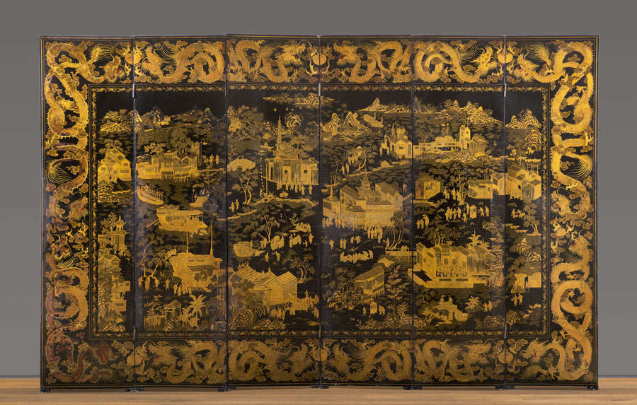 A Mid 19th century Chinese Screen