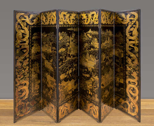 A Mid 19th century Chinese Screen