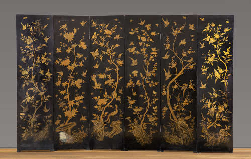 A Mid 19th century Chinese Screen
