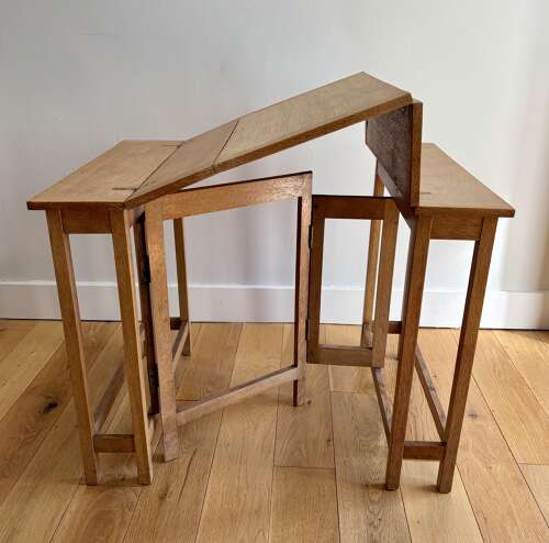 An Oak Metamorphic table by Fred Foster