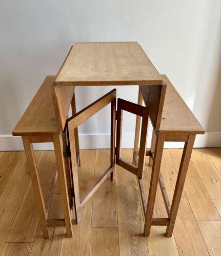 An Oak Metamorphic table by Fred Foster