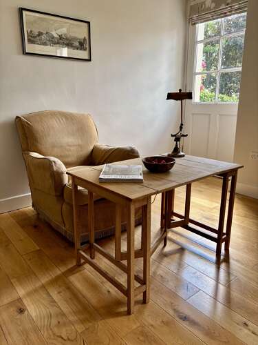 An Oak Metamorphic table by Fred Foster