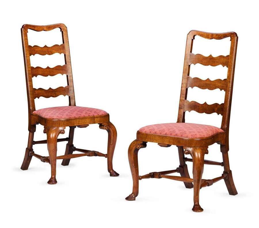 A pair of Lorimer walnut chairs