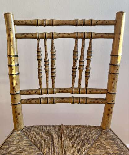 A Pair of Regency Painted Bamboo Chairs