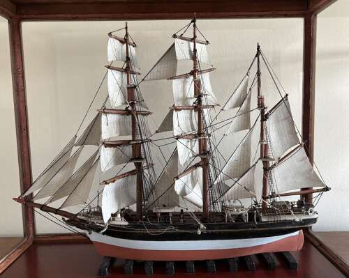 An Edwardian model of the barque Robert Stewart