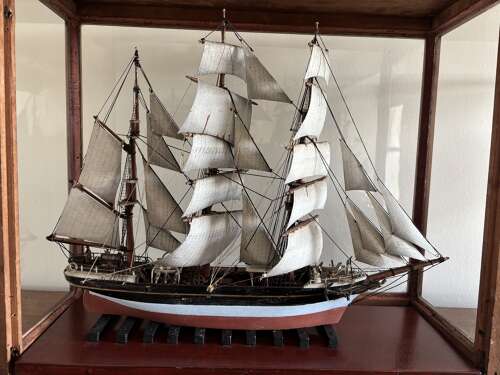 An Edwardian model of the barque Robert Stewart