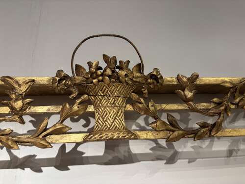 A rare set of 3 George III gilt wood pelmets