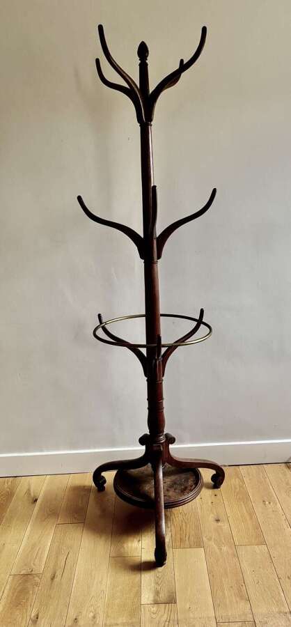 A Regency oak hall stand