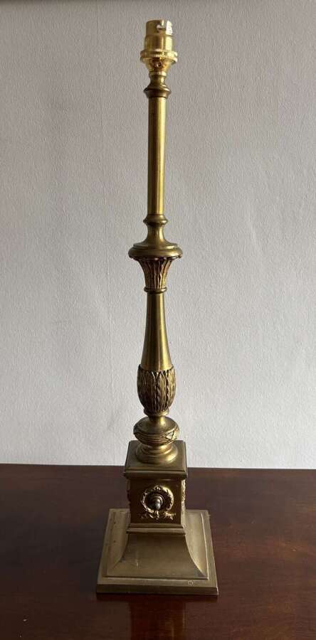 An Edwardian table lamp.